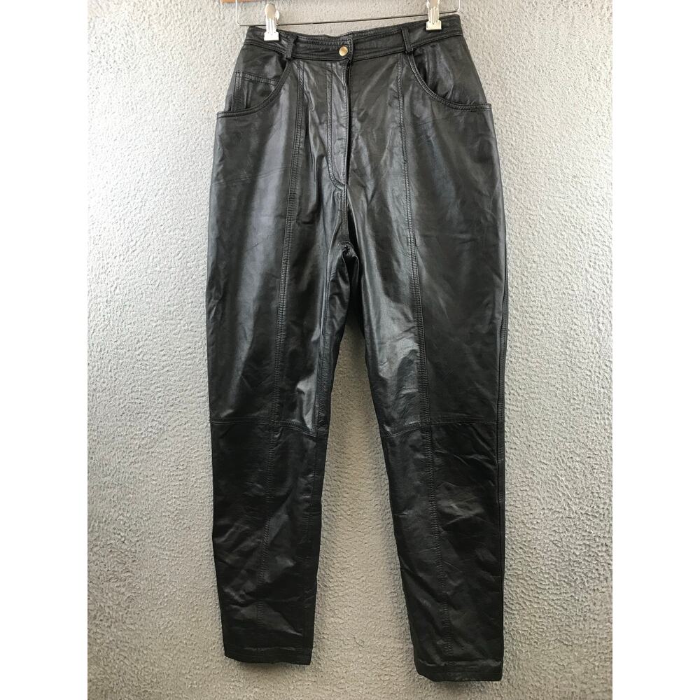 Vintage Styles To Go women’s Black Leather Pants size 10